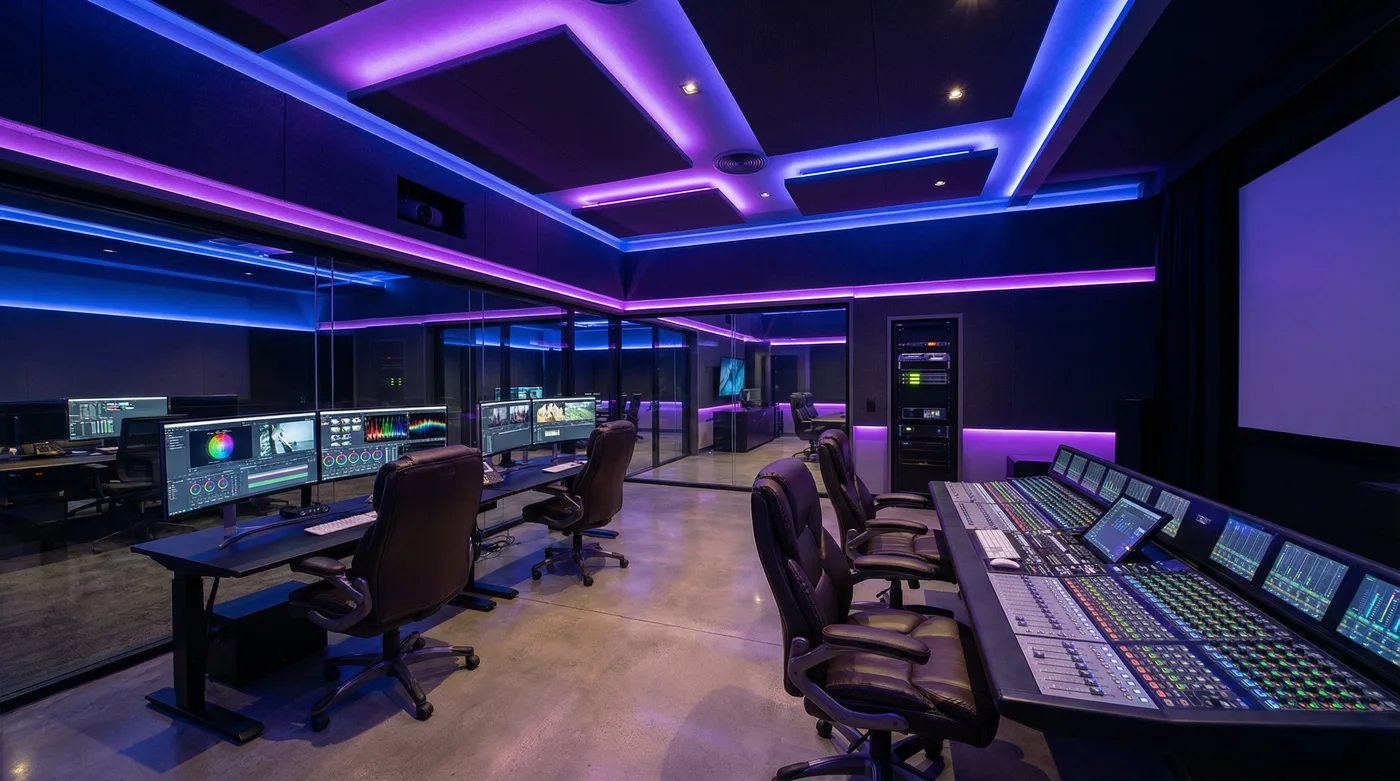 蘑菇视频后期制作工作室内景